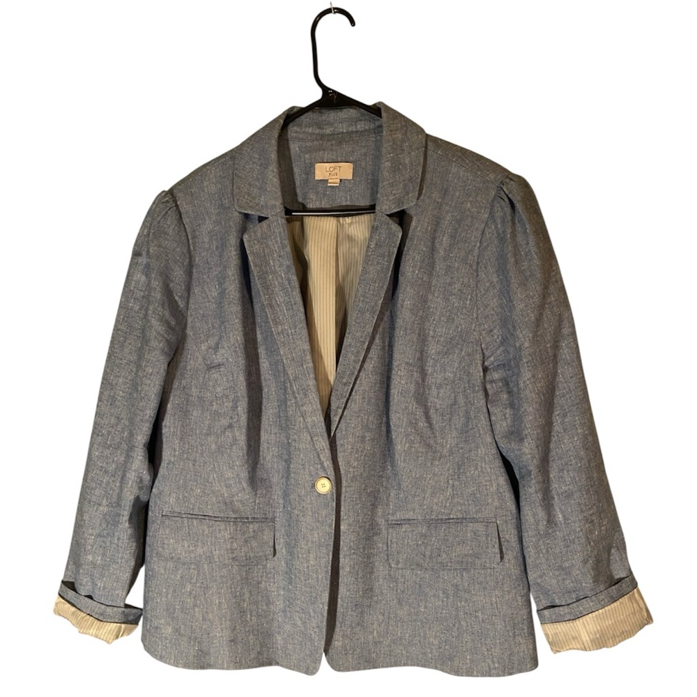 LOFT PLUS Women's Classic Gray Blazer